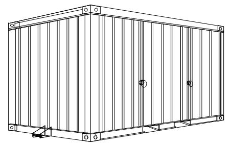 So2 - Stahlcontainer - 2,93 x 1,85 x 2,25 m, 10 Fuß mit Absetzvorrichtung nach DIN 30720