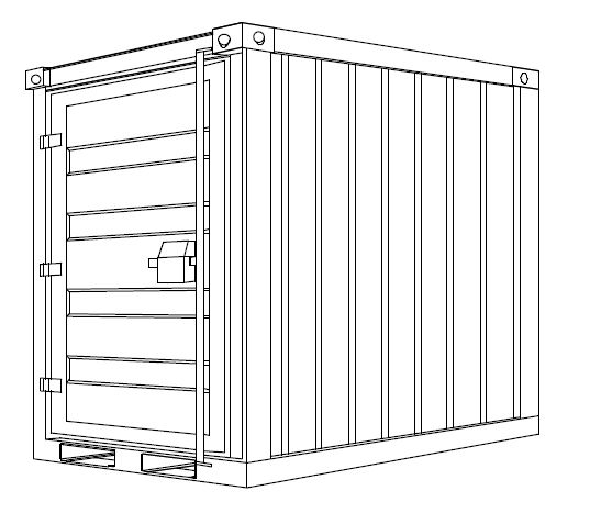 SA-Stahlcontainer - 2,20x1,60x2,39m, Mini-Lager, Self-Storage