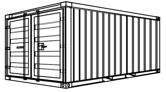 S1 - Stahlcontainer - 4,54 x 2,20 x 2,25 m, kleiner 15 Lager