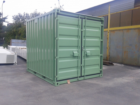 S5-Öko - Stahlcontainer mit Wanne - 2,99 x 2,44 x 2,59 m, 10 Lager