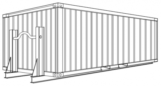 So3-1 - Stahlcontainer - 6,42 x 2,25 x 2,49 m, 20 mit Abrollvorrichtung nach DIN 30722