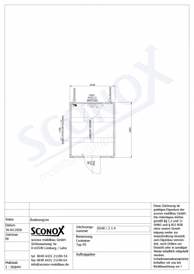 Isolierter 10ft-Container, MZ-Tür, Staplertaschen - 219 0549