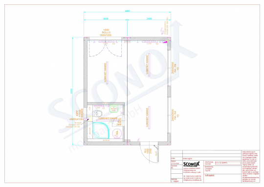 20OPPG 0013 - Wohncontainer ca. 30m², EnEV, bodentiefe Fenster, wandhängendes WC, Eckdusche