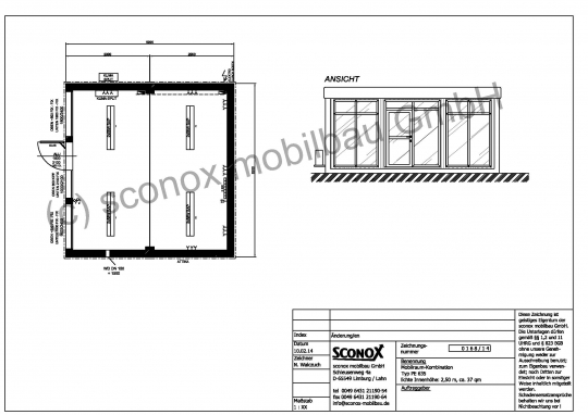 2140166 Verkaufs- und Büroraum aus Containern - 37qm