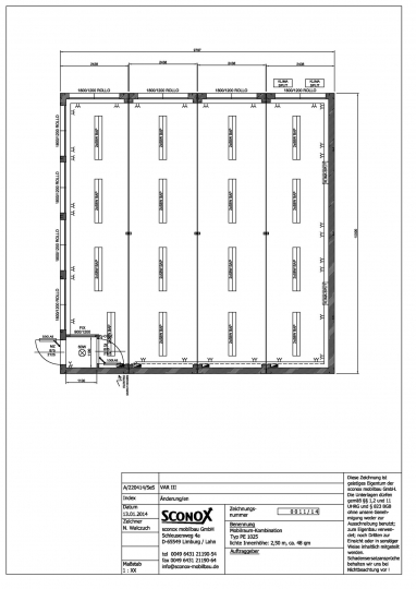 2140011A - Großraum-Bürocontainer Gebäude, EnEV 2014, Klima, ca. 98 m²
