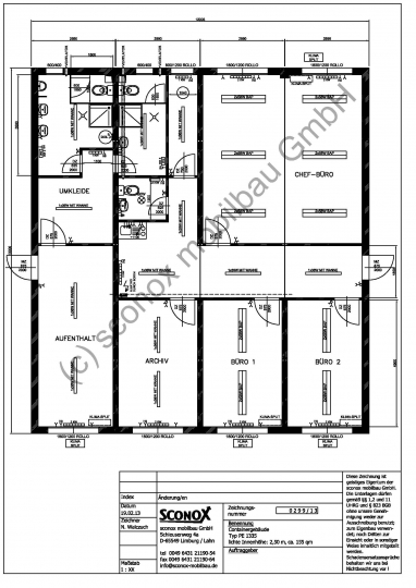 2130299 - Bürocontainer-/ Sozialgebäude, ca. 156 m²