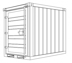 SA-Stahlcontainer - 2,20x1,60x2,39m, Mini-Lager, Self-Storage