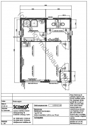 2141224 - Doppelanlage aus Bürocontainern, Sozialraum und Dusche/WC, ca. 45 m² Grundfläche