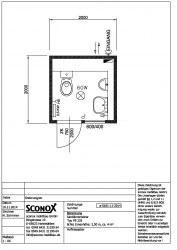 2141574 - Herren-WC-Container klein mit Vorwand 2,00 x 2,00m