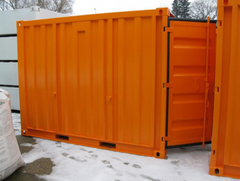 So2 - Stahlcontainer - 2,93 x 1,85 x 2,25 m, 10 Fuß mit Absetzvorrichtung nach DIN 30720