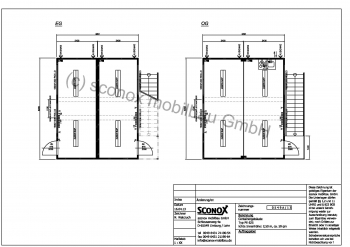 2130549A - 2-geschossige Bürocontaineranlage, Halleneinbau, ca. 60 m² Grundfläche