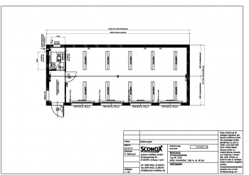 2131940 - Großraum aus Bürocontainern, Var. 2, ca. 60 m²