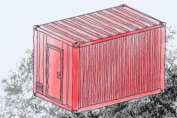 Technikcontainer Feuerlöschanlage